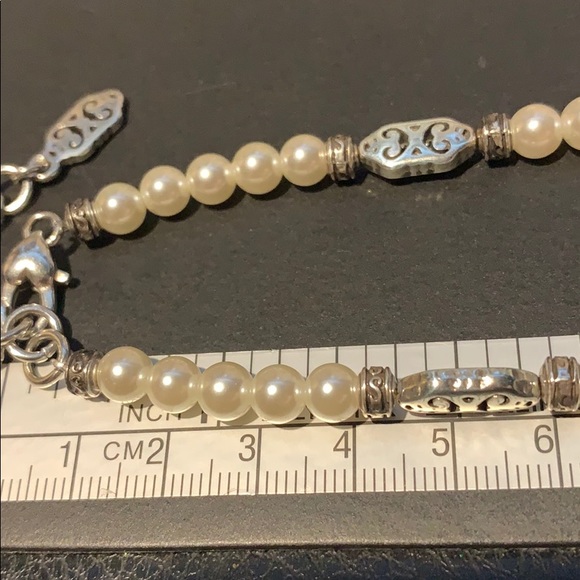 Brighton jewelry necklace silver beads pearls - Picture 2 of 5